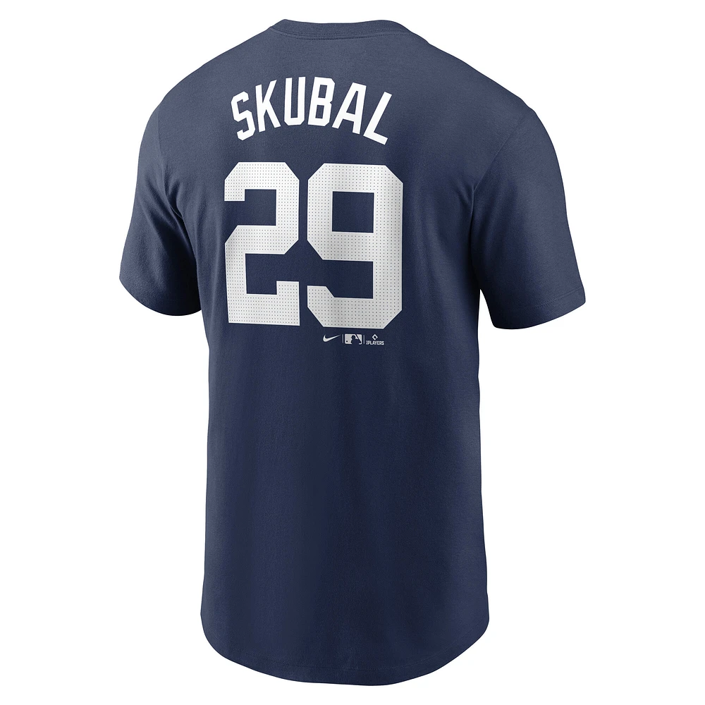 Men's Nike Tarik Skubal Navy Detroit Tigers Fuse Name & Number T-Shirt