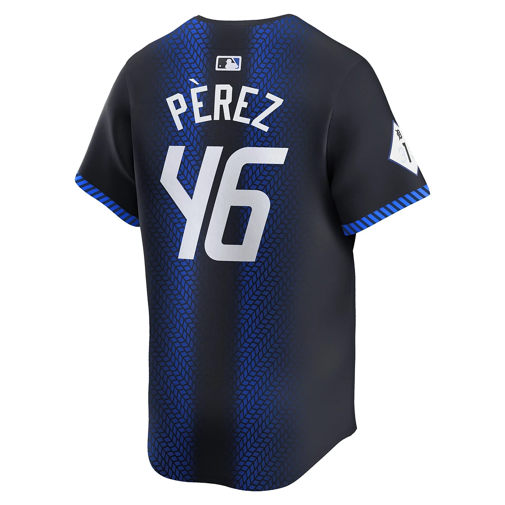 Maillot Nike Wenceel Perez Detroit Tigers 2024 City Connect Limited pour homme, bleu marine