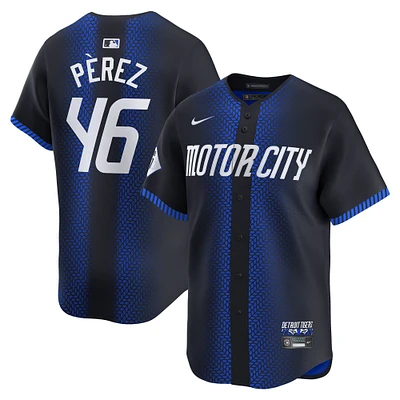 Men's Nike Wenceel Perez Navy Detroit Tigers 2024 City Connect Limited Jersey