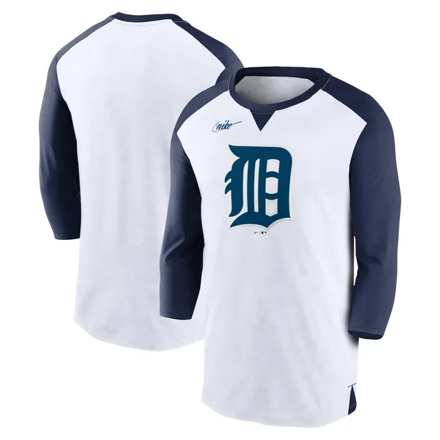 Lids Detroit Tigers Solid V-Neck T-Shirt - Navy/Orange