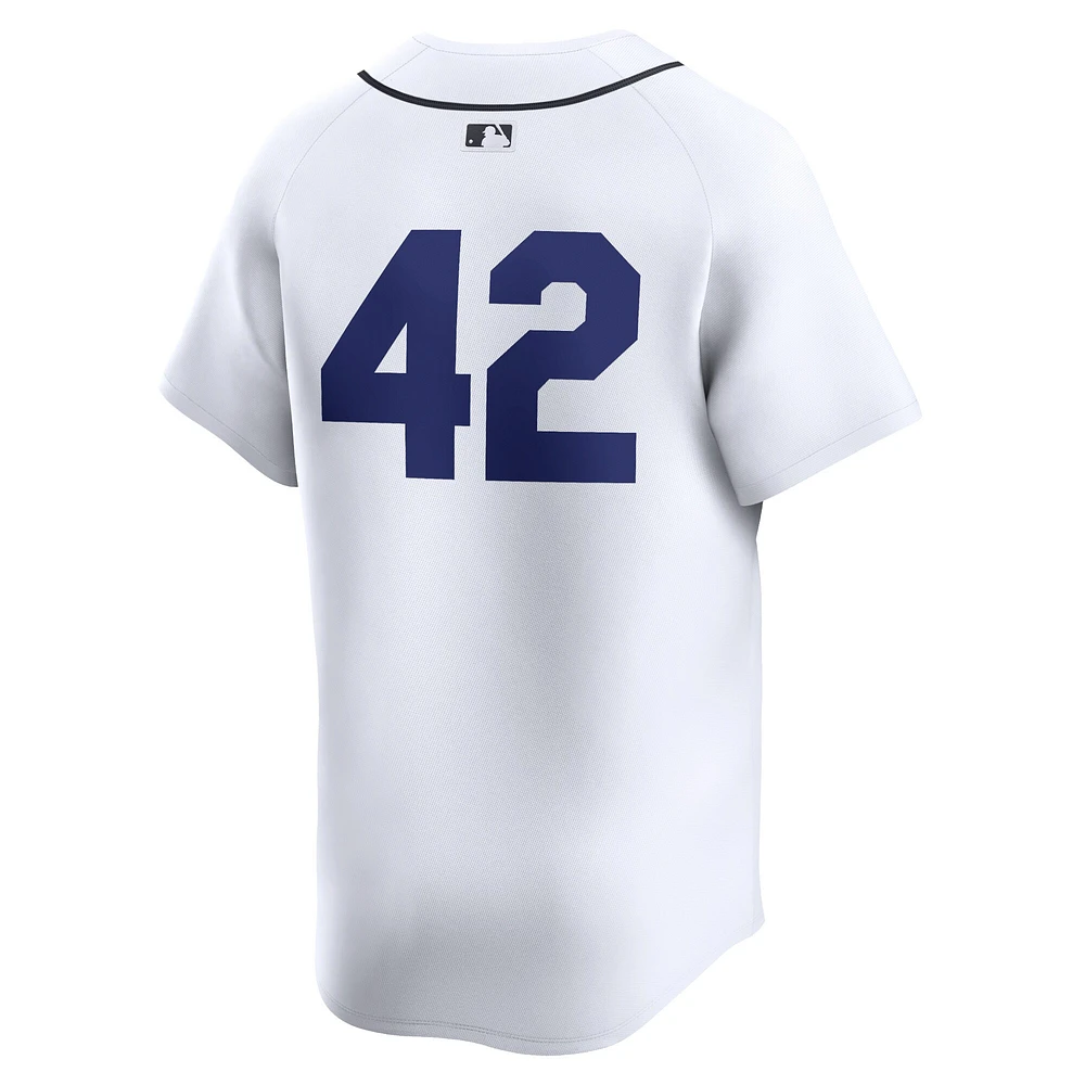 Maillot Nike blanc Detroit Tigers 2024 Jackie Robinson Day Home Limited pour homme