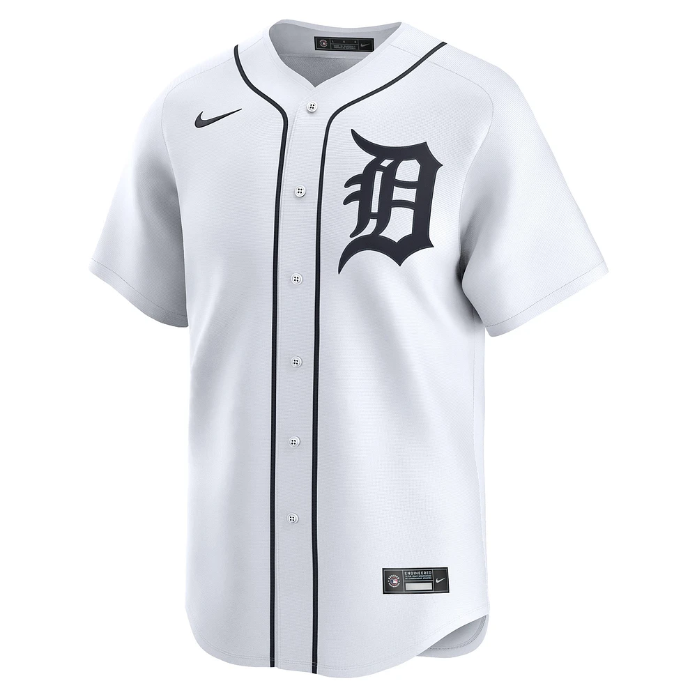 Men's Nike White Detroit Tigers Home Limited Jersey