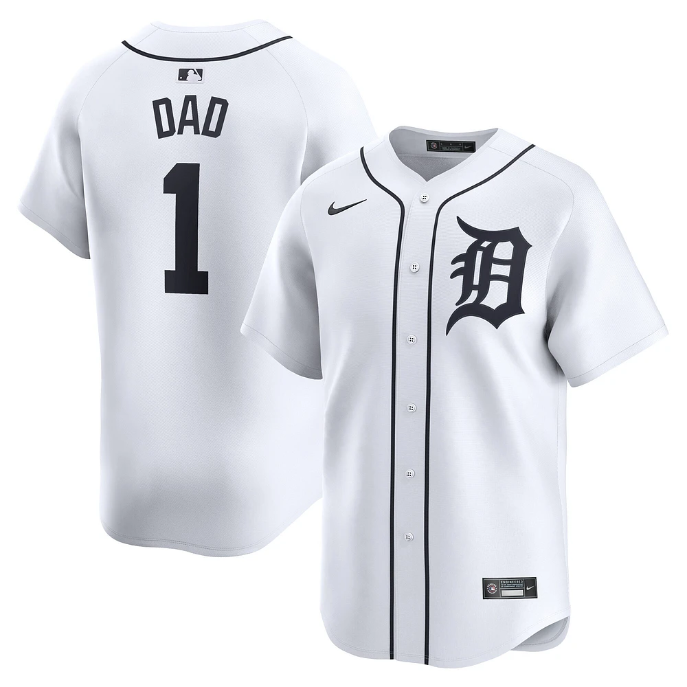 Maillot Nike blanc Detroit Tigers #1 Dad Home Limited pour homme