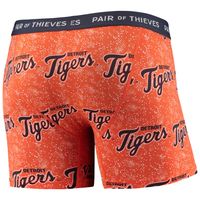 Men's Pair of Thieves Orange/Navy Detroit Tigers Super Fit 2-Pack Boxer Briefs Set