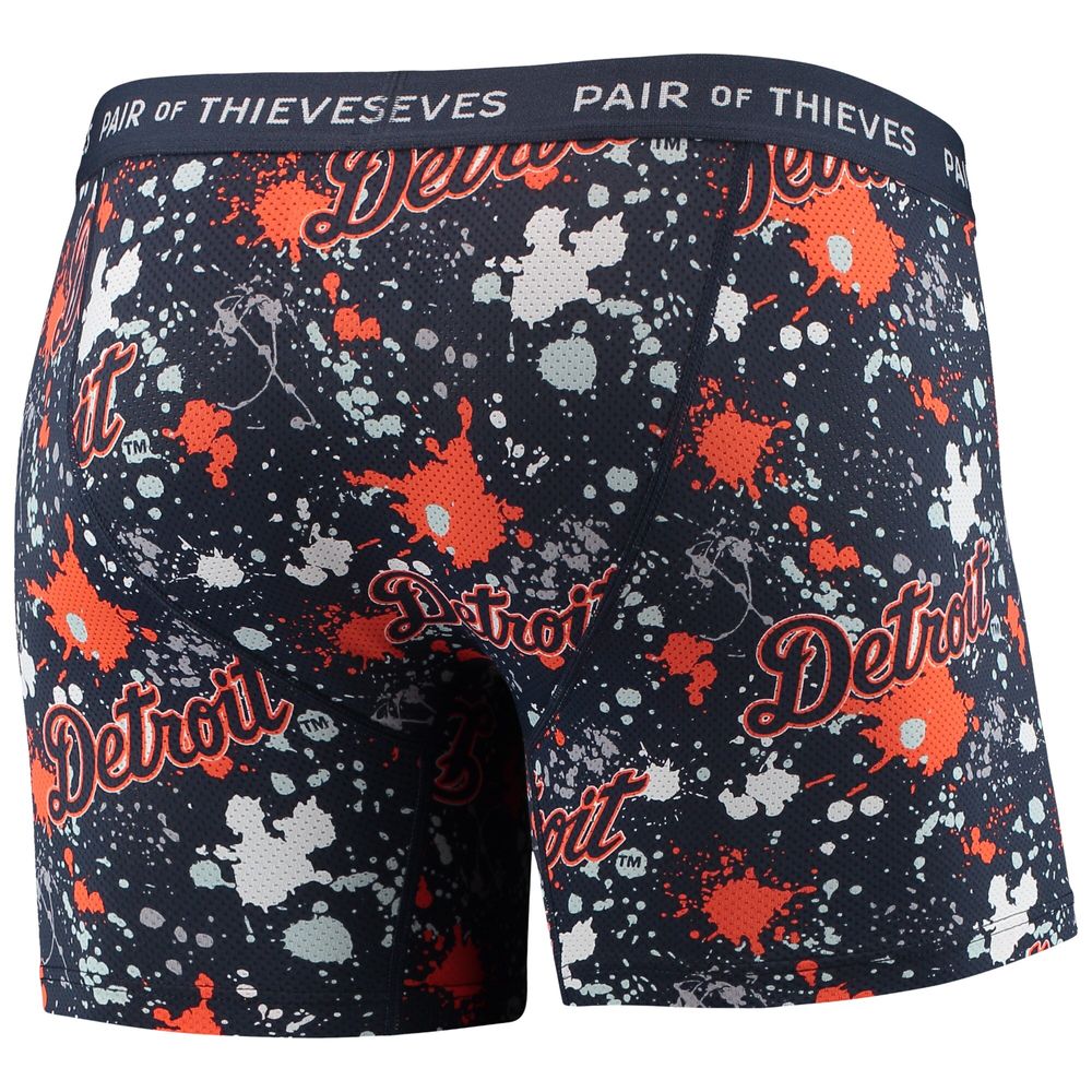 Men's Pair of Thieves Orange/Navy Detroit Tigers Super Fit 2-Pack Boxer Briefs Set