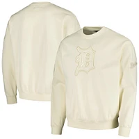 Men's Pro Standard Cream Detroit Tigers Neutral Drop Shoulder Pullover Sweatshirt