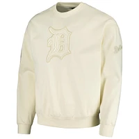 Men's Pro Standard Cream Detroit Tigers Neutral Drop Shoulder Pullover Sweatshirt