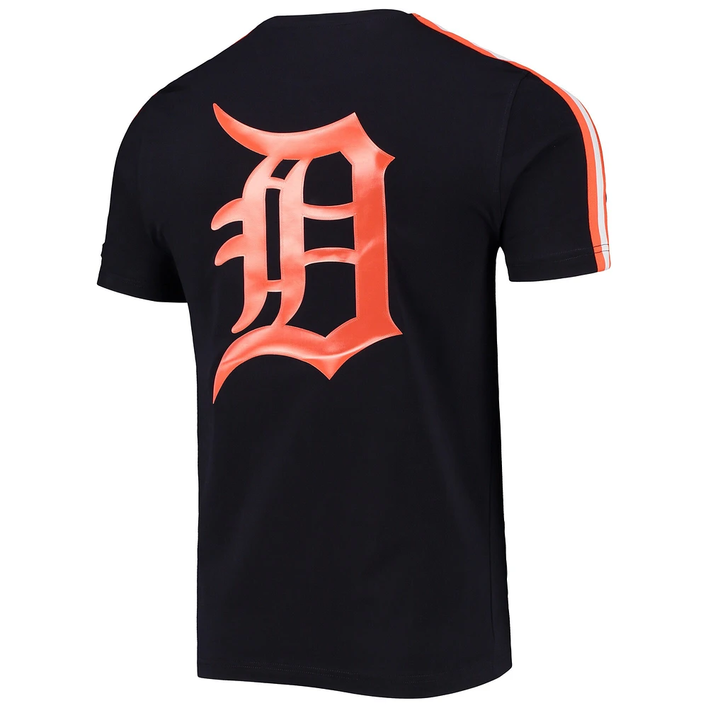 T-shirt à bandes Pro Standard pour homme des Detroit Tigers bleu marine/orange