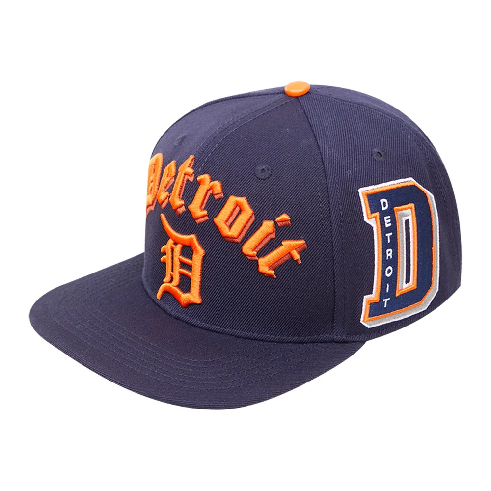Men's '47 Detroit Tigers Black on Captain Snapback Hat