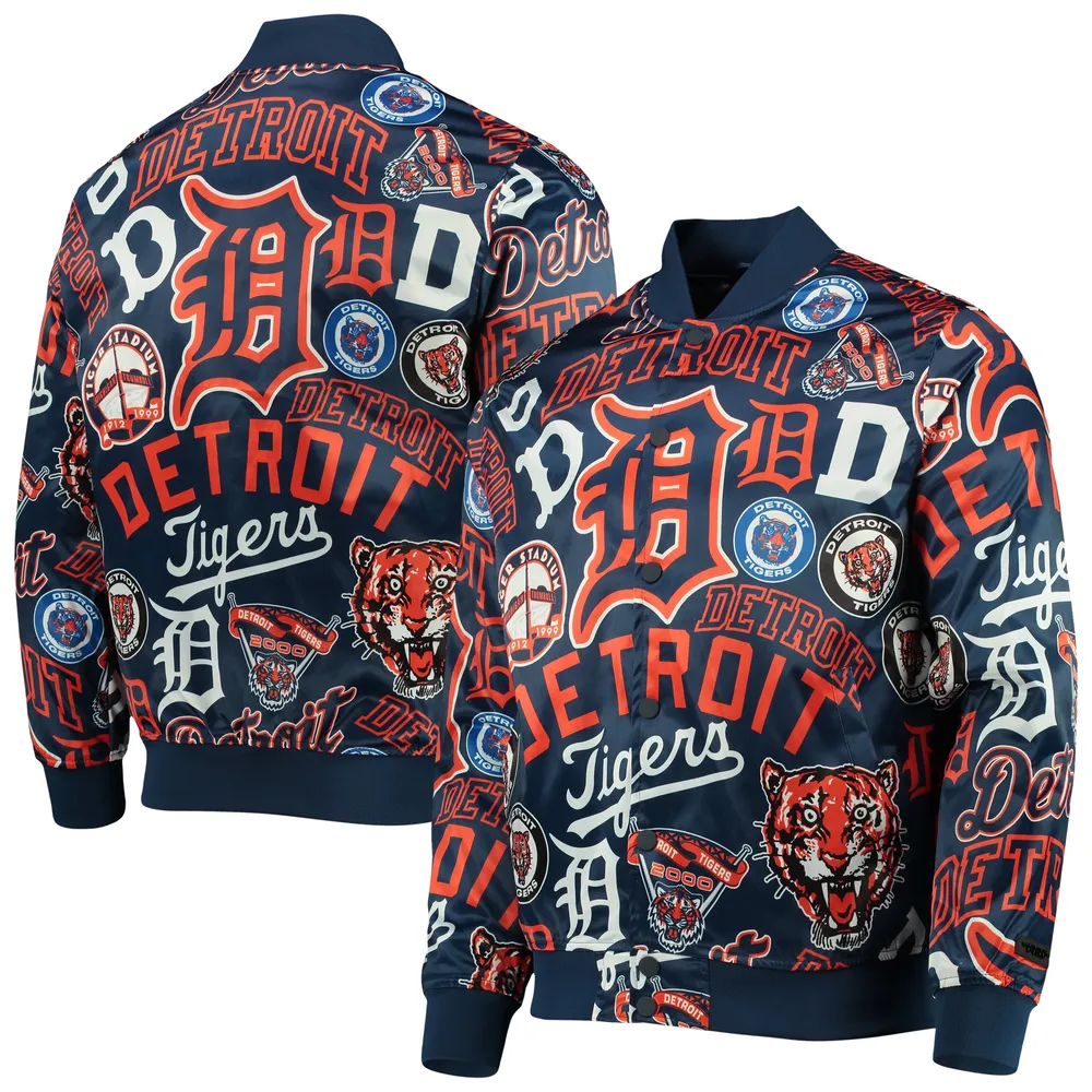 Lids Detroit Tigers Pro Standard Allover Print Satin Full-Snap Jacket -  Navy