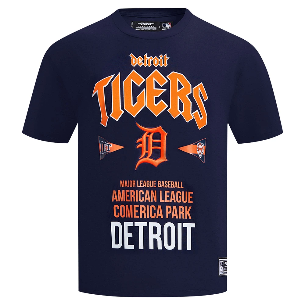 Men's Pro Standard Navy Detroit Tigers Oversized City Tour T-Shirt