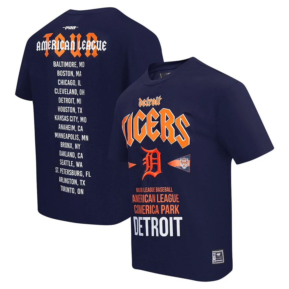 T-shirt surdimensionné City Tour des Detroit Tigers Pro Standard pour hommes, bleu marine