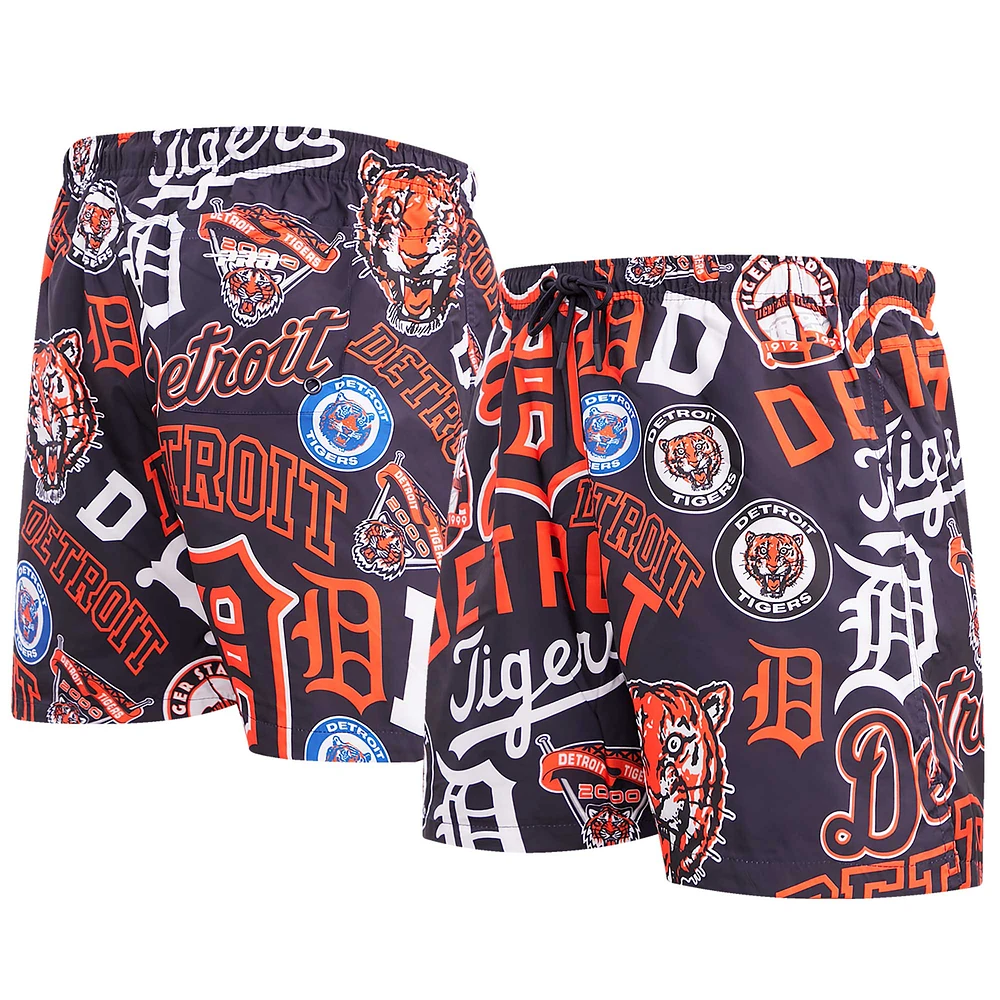 Men's Pro Standard Navy Detroit Tigers Toss Logo Woven Shorts