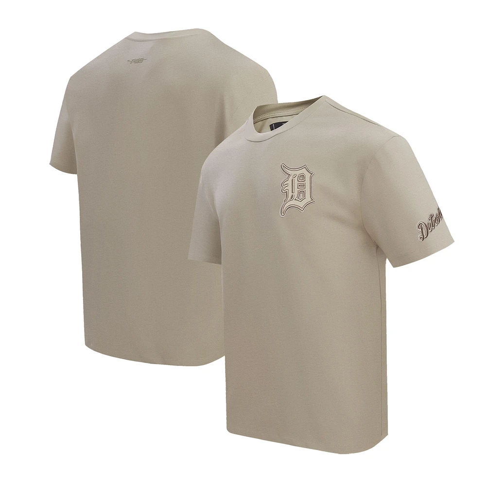 Men's Pro Standard Tan Detroit Tigers Neutral Drop Shoulder T-Shirt