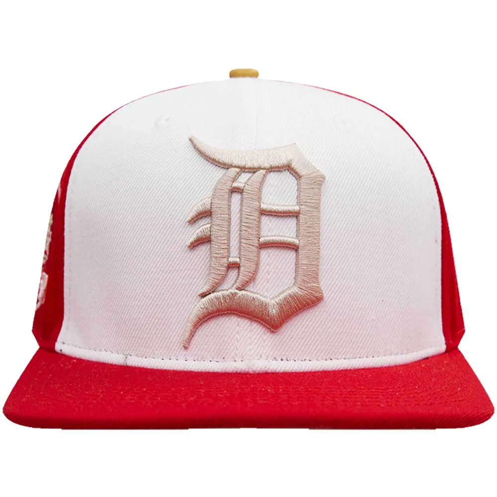 Pro Standard Men's Pro Standard White/Red Detroit Tigers Strawberry Ice  Cream Drip Snapback Hat