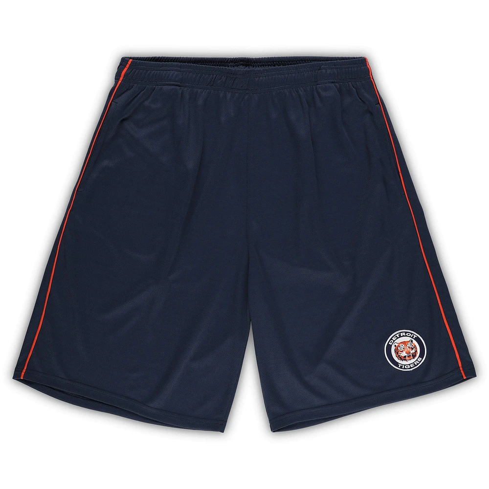 Short en filet Big & Tall Detroit Tigers pour homme, bleu marine