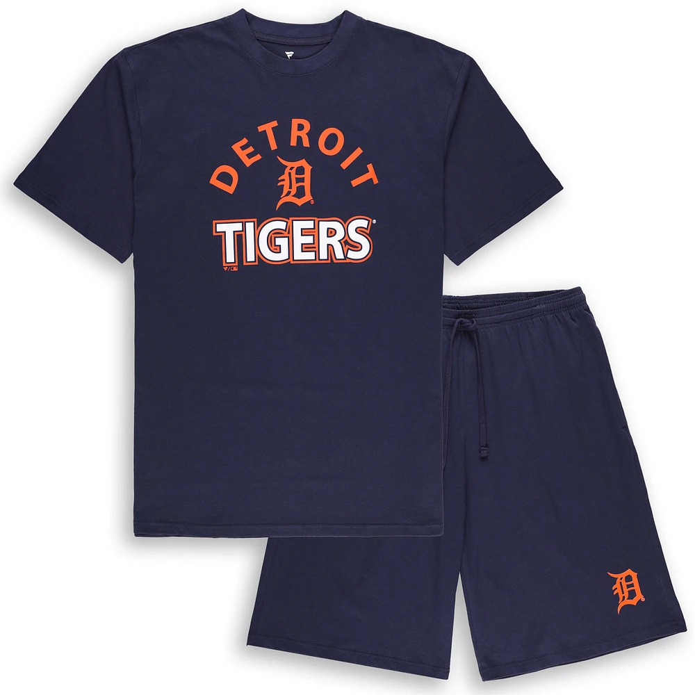 Men's Profile Detroit Tigers Big & Tall T-Shirt Shorts Combo Set