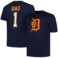 T-shirt pour homme Profile Navy Detroit Tigers Big & Tall #1 Dad