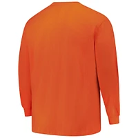 Men's Profile Orange Detroit Tigers Big & Tall Two-Hit Long Sleeve T-Shirt