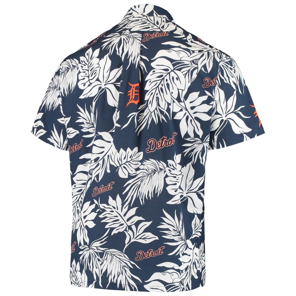 Men's Reyn Spooner Navy Detroit Tigers Aloha Button-Down Shirt