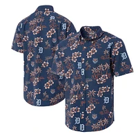 Chemise boutonnée Kekai bleu marine Reyn Spooner pour homme, motif Detroit Tigers