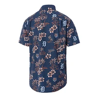 Chemise boutonnée Kekai bleu marine Reyn Spooner pour homme, motif Detroit Tigers