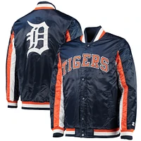 Veste à boutons-pression en satin The Ace des Detroit Tigers pour homme, bleu marine Starter