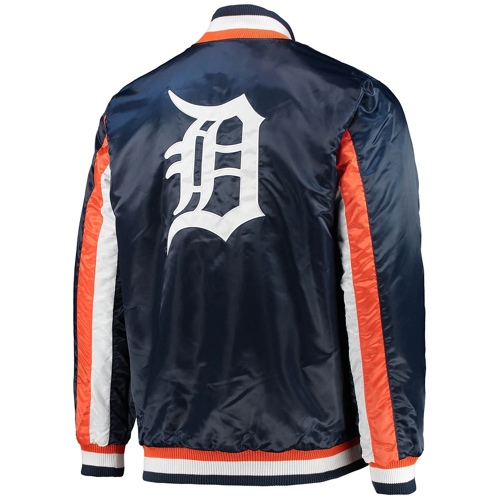 Veste à boutons-pression en satin The Ace des Detroit Tigers pour homme, bleu marine Starter