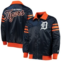 Veste universitaire à glissière intégrale pour hommes Detroit Tigers The Captain II, bleu marine