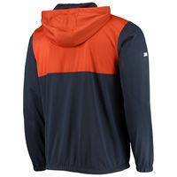 Men's Stitches Navy/Orange Detroit Tigers Anorak Hoodie Half-Zip Jacket