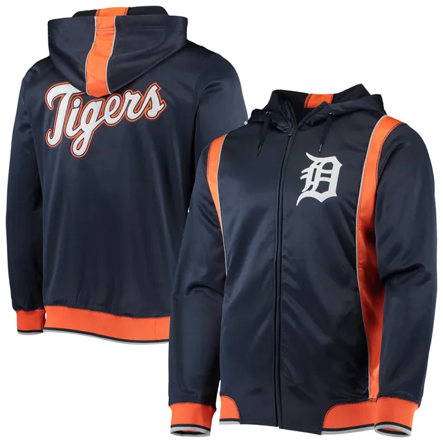 Detroit Tigers Antigua Team Logo Victory Full-Zip Hoodie - White