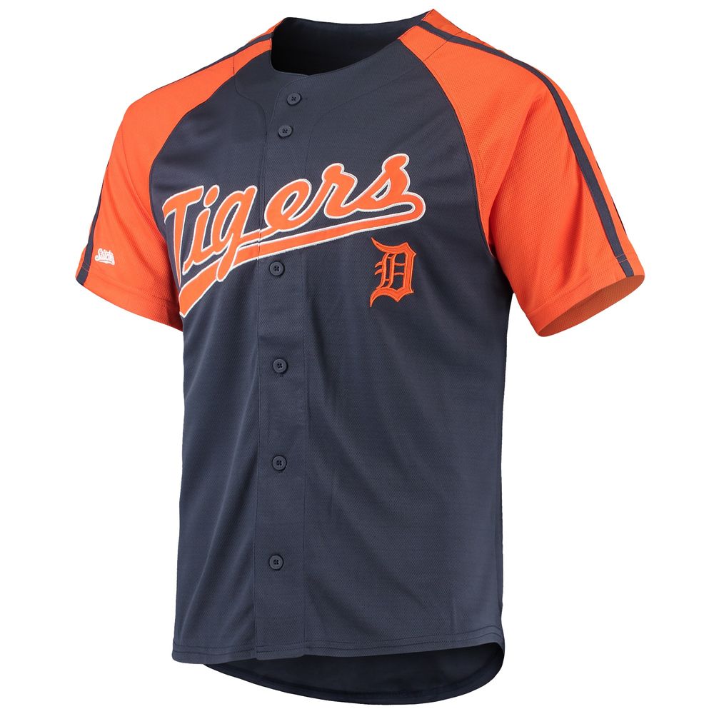 Lids Detroit Tigers Stitches Button-Down Raglan Replica Jersey