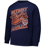 Sweat-shirt ras du cou léger bleu marine Stitches pour homme des Detroit Tigers