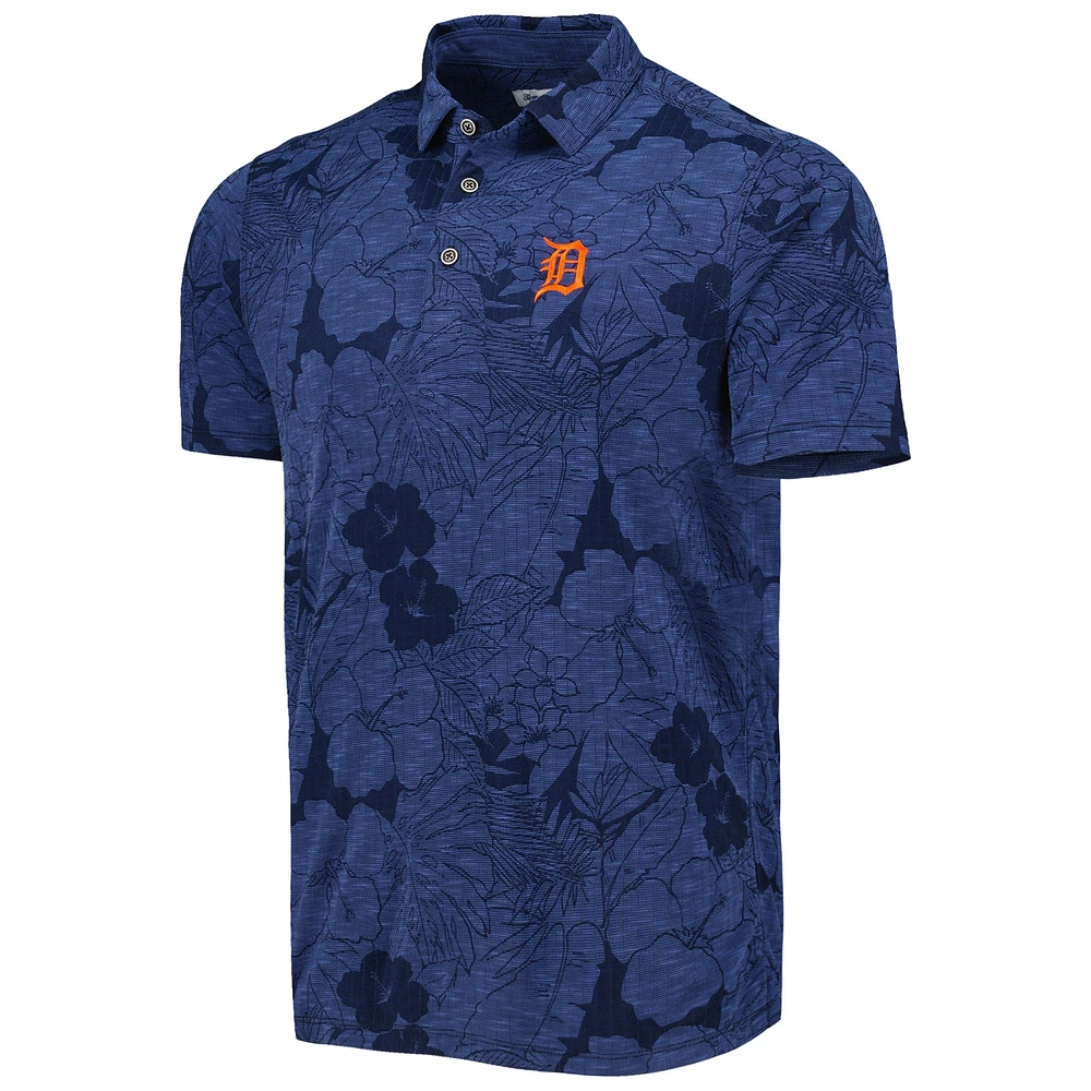 Polo Tommy Bahama Navy Detroit Tigers Blooms pour homme