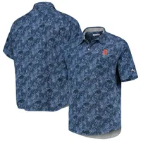 Men's Tommy Bahama White Detroit Tigers Sport Tropic Isles Camp Button-Up Shirt Size: Extra Large