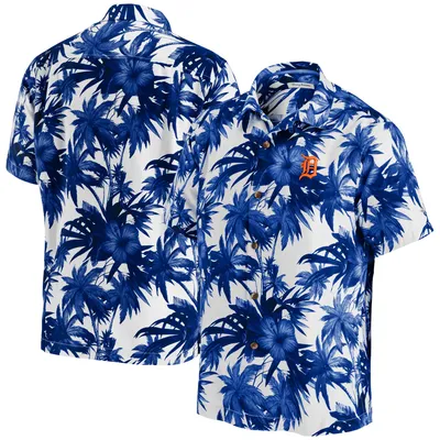 Lids Detroit Lions Tommy Bahama Coconut Point Frondly Fan Camp IslandZone  Button-Up Shirt - Gray