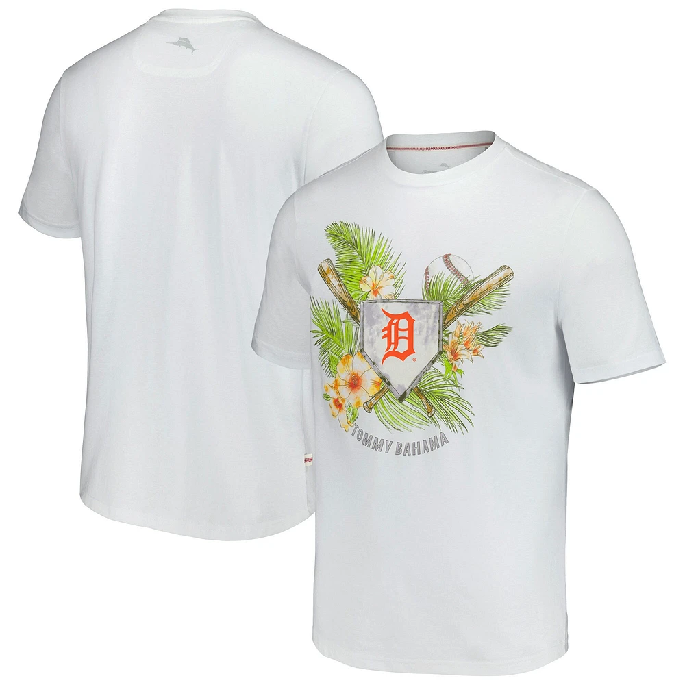 T-shirt Tommy Bahama blanc Detroit Tigers Island League pour homme