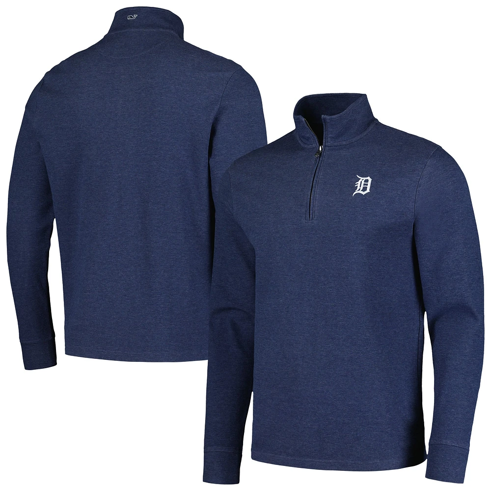 Veste à quart de zip Vineyard Vines pour hommes des Detroit Tigers Saltwater bleu marine