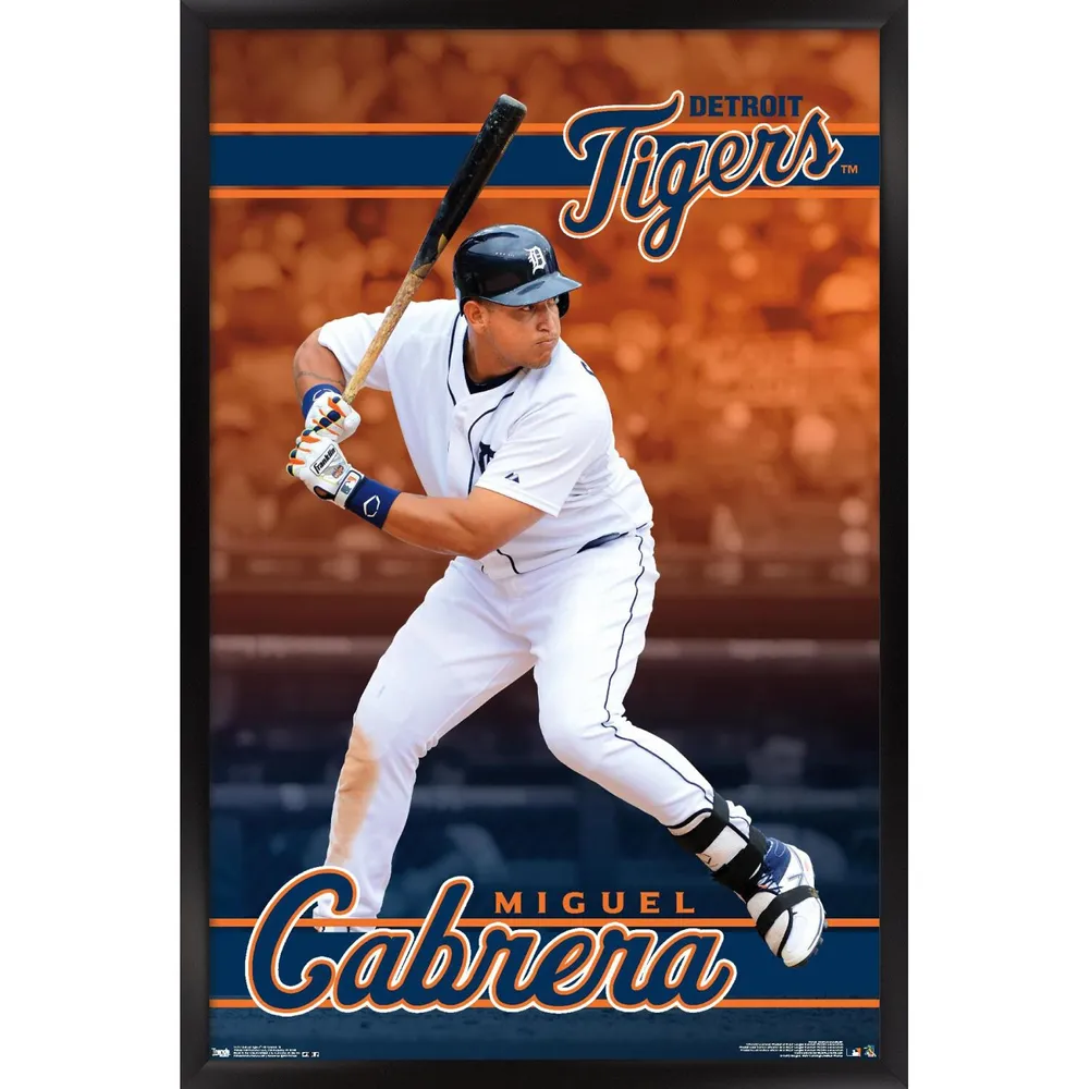 Lids Miguel Cabrera Detroit Tigers 24.25'' x 35.75'' Framed Players Poster