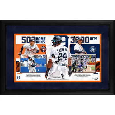 Framed Miguel Cabrera Detroit Tigers Autographed Navy Nike