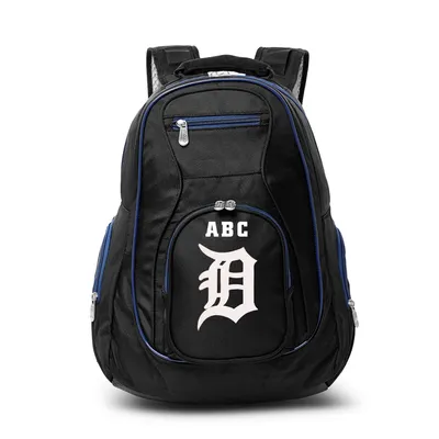 Detroit Tigers MOJO Personalized Premium Color Trim Backpack - Black