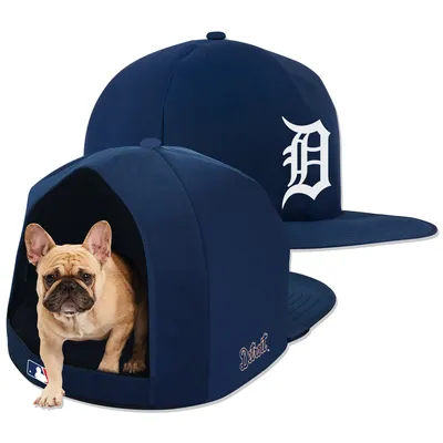 Detroit Tigers Plush Pet Nap Cap Dog Bed - Navy