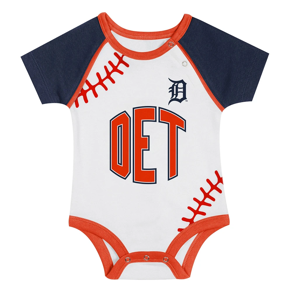 Newborn & Infant Detroit Tigers Tied Up Bodysuit, Bib Bootie Set