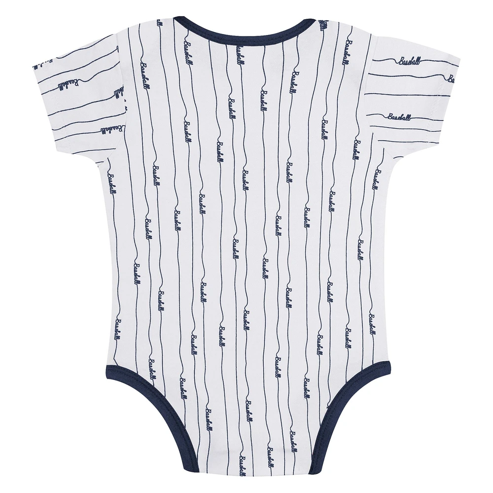 Newborn & Infant Gray/White Detroit Tigers Two-Pack Play Ball Bodysuit Set