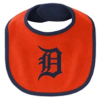 Newborn & Infant Navy Detroit Tigers Little Champ Three-Pack Bodysuit Bib Booties Set