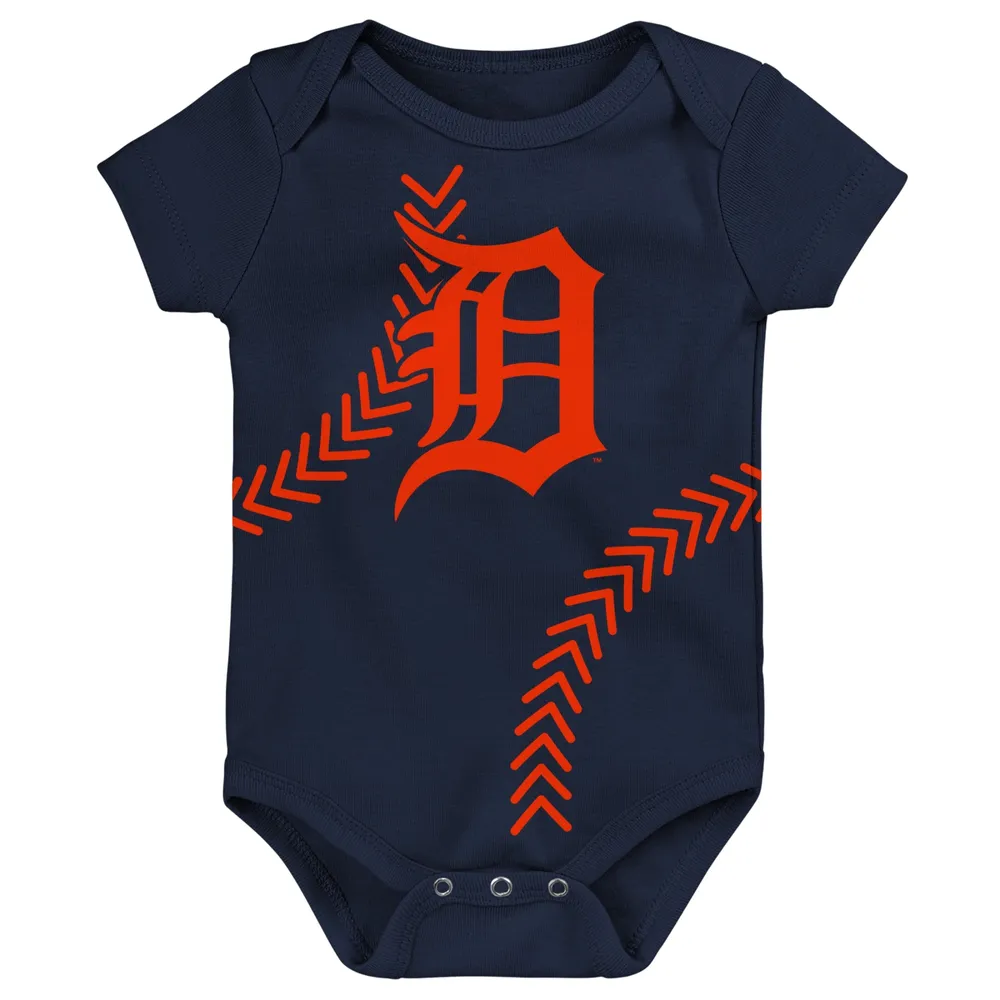 Newborn & Infant Navy Detroit Tigers Running Home Bodysuit