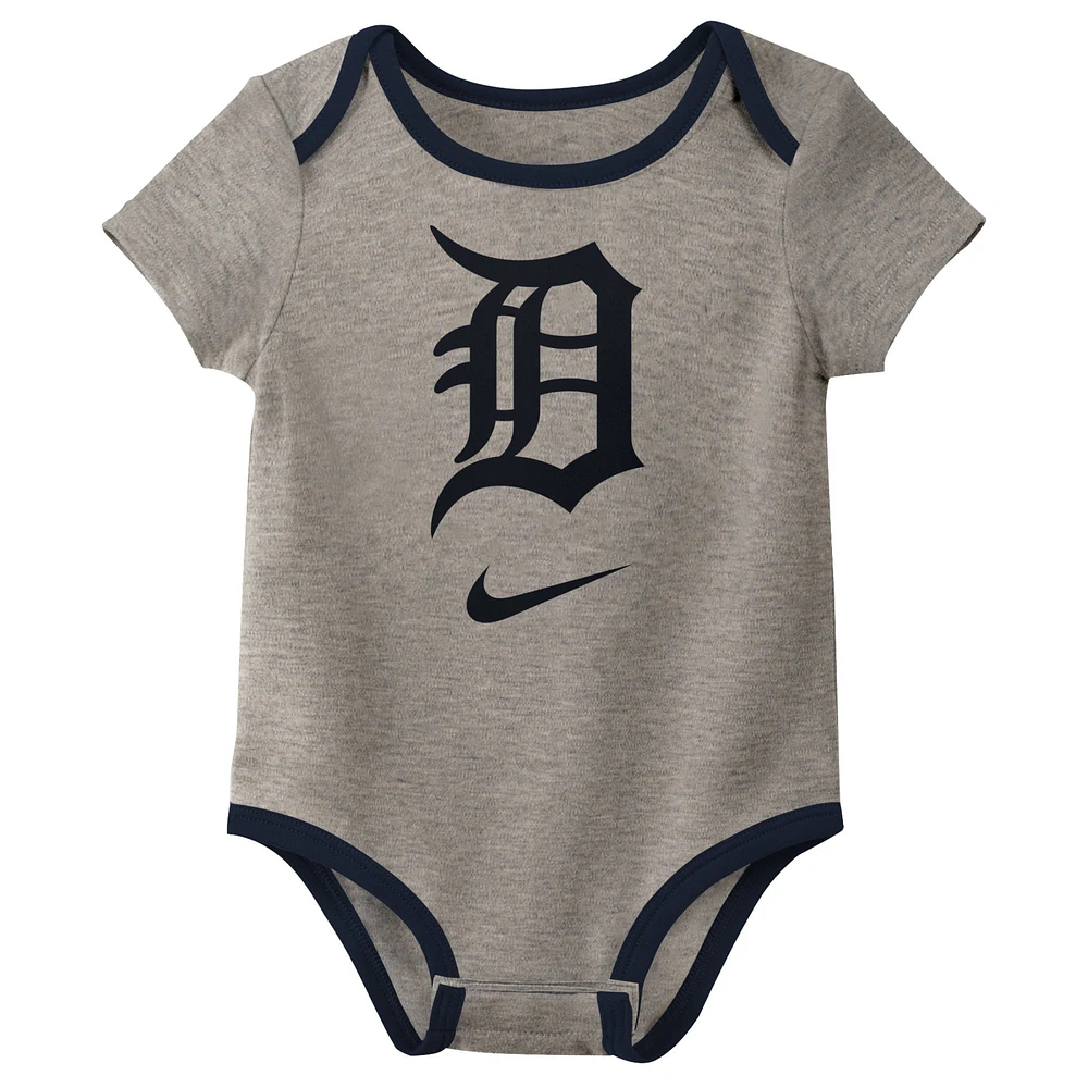 Ensemble de trois bodys Nike Detroit Tigers pour nouveau-nés et nourrissons