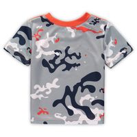 Newborn & Infant Orange/Navy Detroit Tigers Pinch Hitter T-Shirt Shorts Set