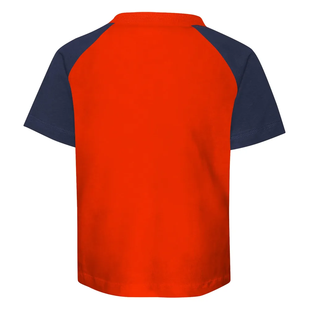 Outerstuff Preschool Detroit Tigers Orange/Heather Gray Groundout Baller Raglan T-Shirt & Shorts Set