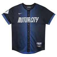 Maillot Nike Javier Baez pour enfants d'âge préscolaire, bleu marine, Detroit Tigers 2024 City Connect Limited